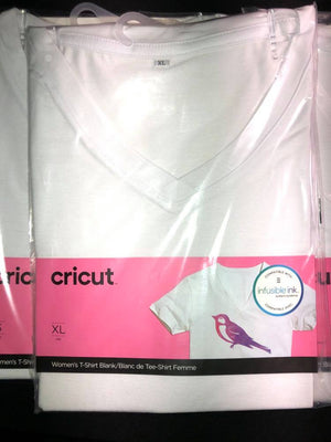 Women's V Neck White T-shirts 95% polyester perfect for Htv, Infusible Ink or Sublimation