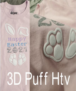 3D Puff Htv - - It puffs up 3 dimensional when heat is applied