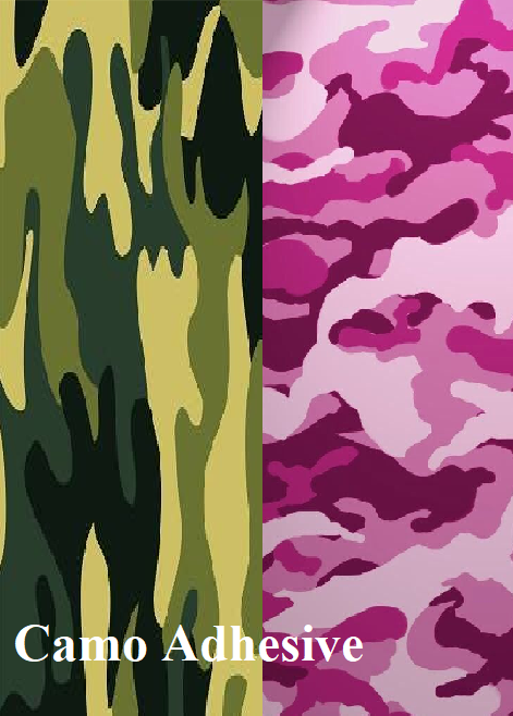 Camo Woodland Pattern Permanent Outdoor Adhesive Vinyl– 12″ widths