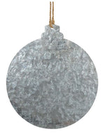 Galvanized Metal Hanging Christmas Plaques with Twine Chord