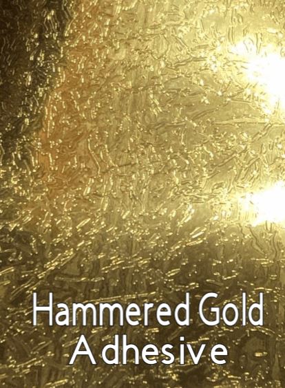Hammered Gold Leaf Textured Chrome Permanent Outdoor Adhesive Vinyl