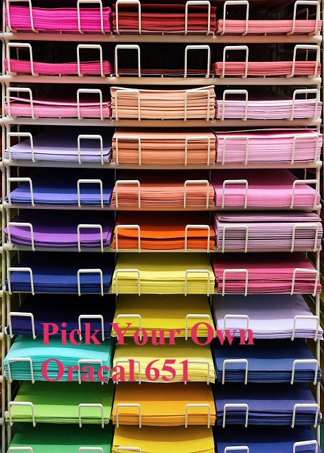 Pick Your Own Bundle Oracal 651 - 10 sheets 12" x 12"
