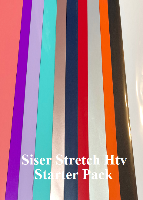 Siser Stretch Htv Starter Pack, one of every 12 colours