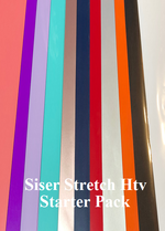 Siser Stretch Htv Starter Pack, one of every 12 colours