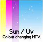 Sun / Uv Colour Changing HTV Heat Transfer Vinyl with Shimmer / Glitter
