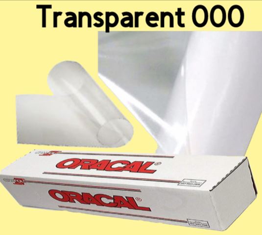 Oracal 651 – Permanent Outdoor Adhesive Vinyl - Clear - Transparent - 000