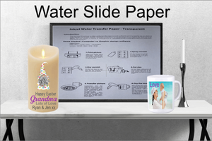 Transparent / Clear Inkjet Water Slide - Water Transfer Paper